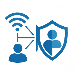 Guest WiFi network isolation icon representing segmented guest connectivity