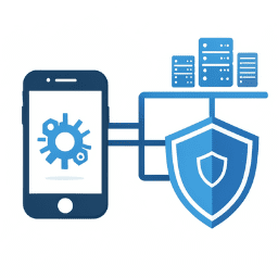 Secure BYOD cybersecurity icon representing protected personal device access