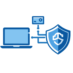 Unmanaged device access security icon representing identity-based network access control